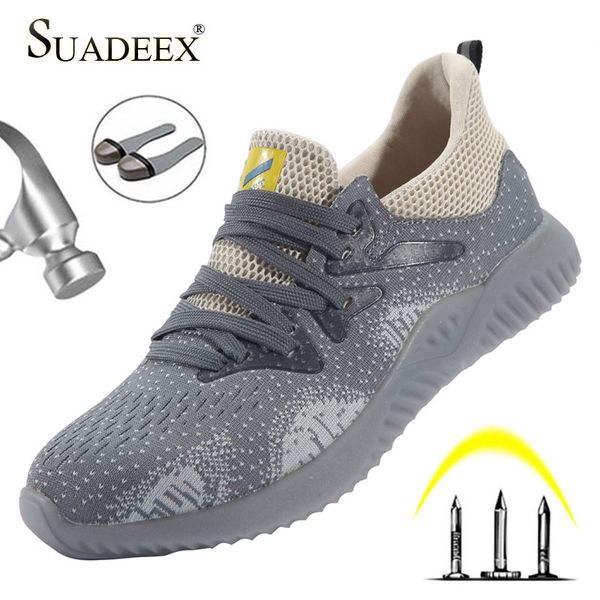 suadeex safety work shoes for men male anti-smashing steel toe boots construction shoes breathable safety boots work sneakers, Black
suadeex safety work shoes for men male anti-smashing steel toe boots construction shoes breathable safety boots work sneakers, Black