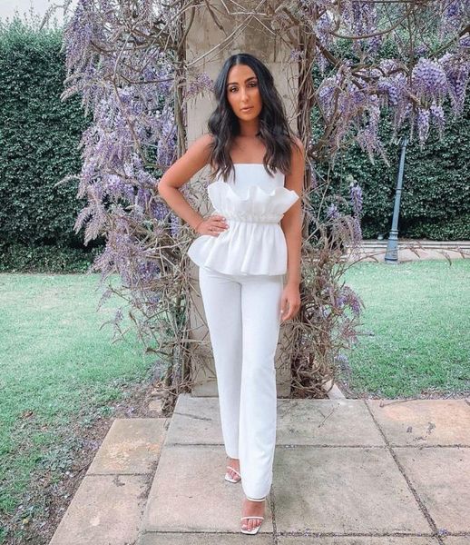 2020 summer new women's white bandage jumpsuit strapless frill ruffled jumpsuit fashion celebrity club elegant, Black;white
2020 summer new women's white bandage jumpsuit strapless frill ruffled jumpsuit fashion celebrity club elegant, Black;white