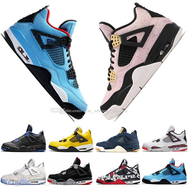 Sale 2019 Newest Bred 4 4s What The Cactus Jack Laser Wings Mens Basketball Shoes Denim Blue Pale Citron Men Sports Designer Sneakers 5.5-13
Sale 2019 Newest Bred 4 4s What The Cactus Jack Laser Wings Mens Basketball Shoes Denim Blue Pale Citron Men Sports Designer Sneakers 5.5-13