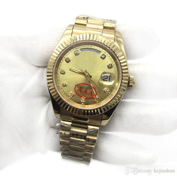 2020 fashion 18k gold day -date sapphire cystal diamond number men watches automatic mechanical movement male wrist watch, Slivery;brown
2020 fashion 18k gold day -date sapphire cystal diamond number men watches automatic mechanical movement male wrist watch, Slivery;brown