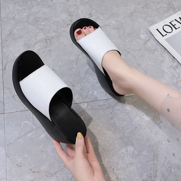 high heels slides woman beach shoes dropshipping summer women casual fish mouth slippers wedge platform pu leather sandals, Black
high heels slides woman beach shoes dropshipping summer women casual fish mouth slippers wedge platform pu leather sandals, Black