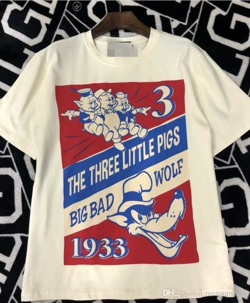 women summer tshirts g three little pigs big bad wolf sequined designer luxury tees short sleeved, White
women summer tshirts g three little pigs big bad wolf sequined designer luxury tees short sleeved, White