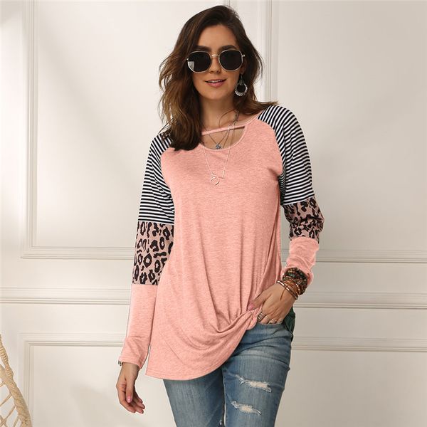 5colors women's long sleeve leopard t-shirt casual stripe tunic color block blouse, White
5colors women's long sleeve leopard t-shirt casual stripe tunic color block blouse, White