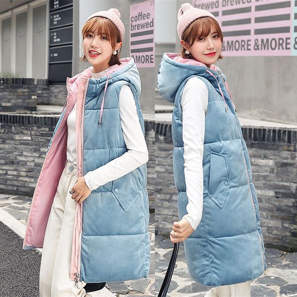 plus size hooded gold velvet long vest women autumn winter down cotton jacket women vest sleeveless waistcoat warm parkas c5839, Black;white
plus size hooded gold velvet long vest women autumn winter down cotton jacket women vest sleeveless waistcoat warm parkas c5839, Black;white