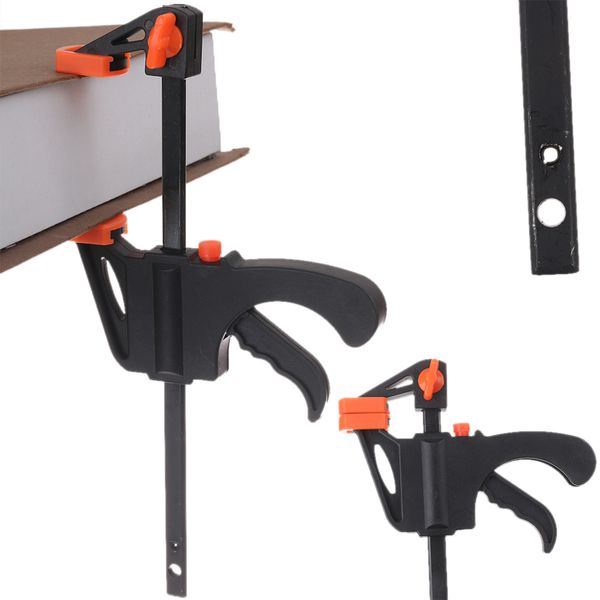 1pc new portable wood working bar f clamp grip ratchet release squeeze diy hand gadget hand tools
1pc new portable wood working bar f clamp grip ratchet release squeeze diy hand gadget hand tools