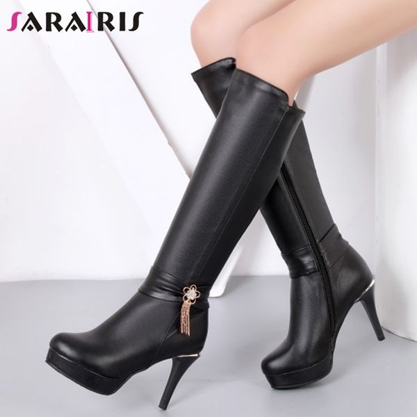 sarairis new big size 33-43 elegant platform boots ladies black knee high boots women 2019 high heels shoes woman
sarairis new big size 33-43 elegant platform boots ladies black knee high boots women 2019 high heels shoes woman