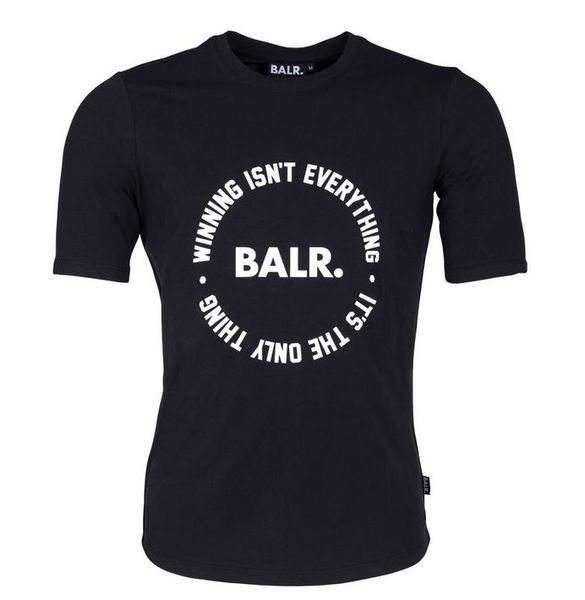 2017 new balr winning is only thing new black and white br round edge cotton short sleeve classic t shirt, White;black
2017 new balr winning is only thing new black and white br round edge cotton short sleeve classic t shirt, White;black