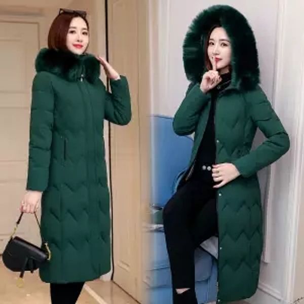 female chic fur coat hooded winter women coat warm jacket plus size long slim women cotton padded wadded parkas female jacket, Black
female chic fur coat hooded winter women coat warm jacket plus size long slim women cotton padded wadded parkas female jacket, Black
