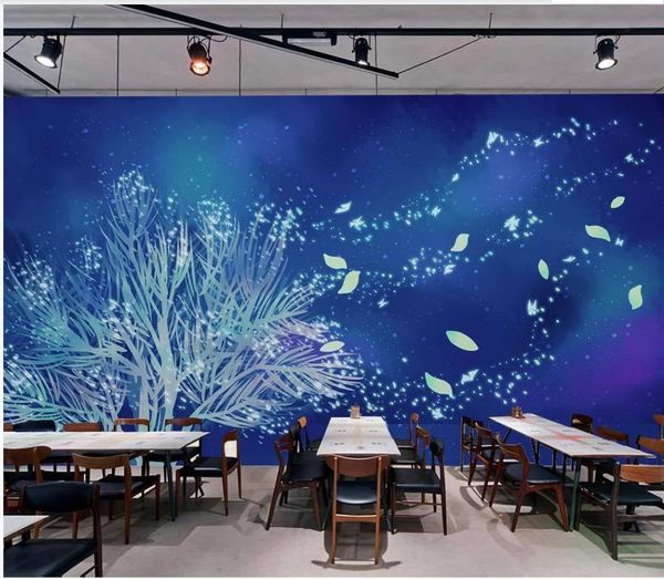 3d wallpapers children's room restaurant hand-painted blue forest wallpapers restaurant background wall decoration painting
3d wallpapers children's room restaurant hand-painted blue forest wallpapers restaurant background wall decoration painting