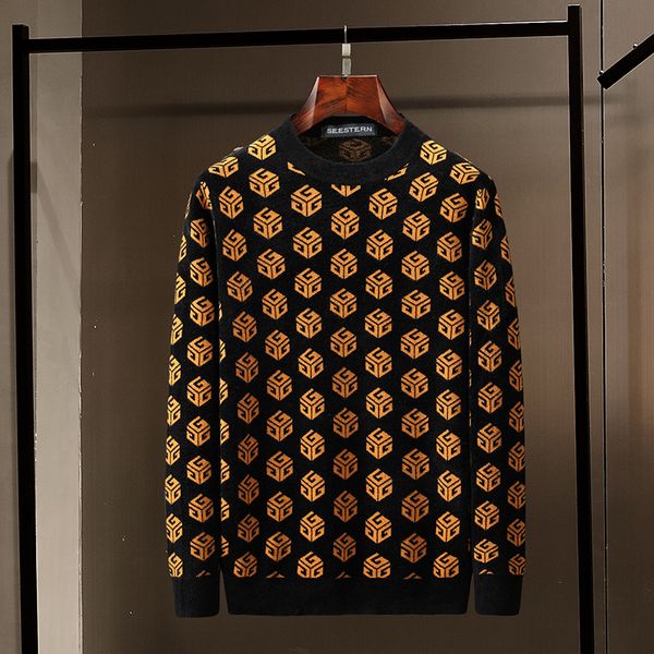 seestern brand new men's sweater knitted color blocking magic cube fashion autumn and winter man pullover casual woollen sweater, White;black
seestern brand new men's sweater knitted color blocking magic cube fashion autumn and winter man pullover casual woollen sweater, White;black