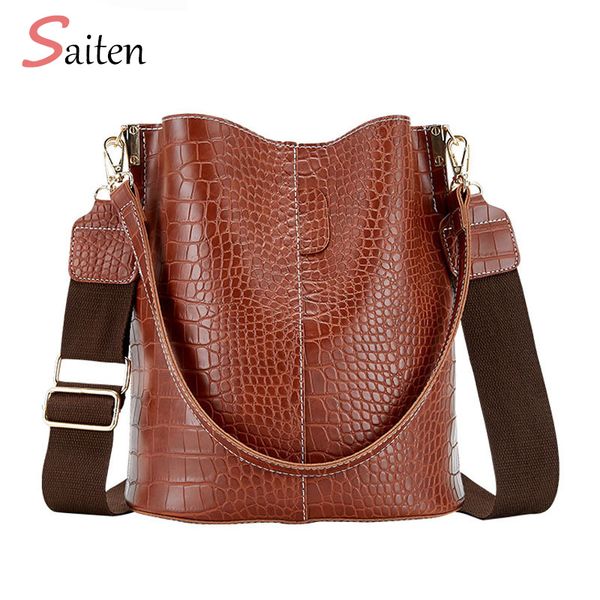casual vintage bucket bags for women shoulder bag alligator pattern quality pu leather messenger bag big tote hand crossbody
casual vintage bucket bags for women shoulder bag alligator pattern quality pu leather messenger bag big tote hand crossbody