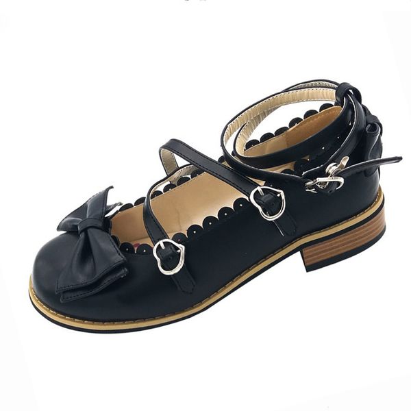 bowtie women low heel pumps fashion square heels buckle straps maid shoes kawaii princess shoes big size, Black
bowtie women low heel pumps fashion square heels buckle straps maid shoes kawaii princess shoes big size, Black