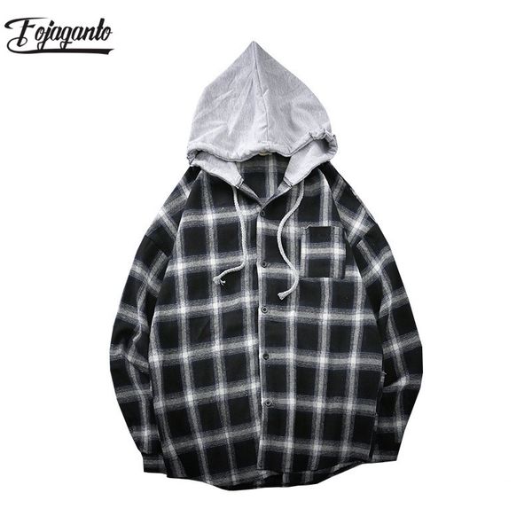 fojaganto brand men plaid shirt spring summer new fashion trend mens hooded shirts casual long sleeve shirt men blouse, White;black
fojaganto brand men plaid shirt spring summer new fashion trend mens hooded shirts casual long sleeve shirt men blouse, White;black