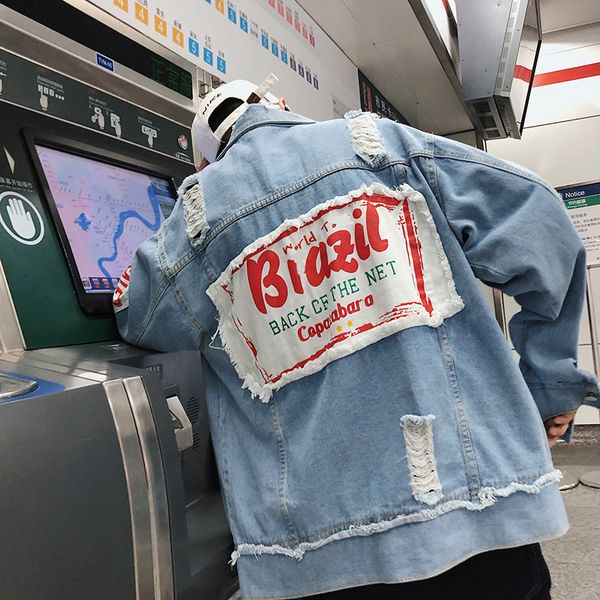 2019 весна и лето новая корейская версия harajuku мужская повседневная свободные хлопок разорвал печатных джинсовая куртка m-3xl уличной, Black;brown
2019 весна и лето новая корейская версия harajuku мужская повседневная свободные хлопок разорвал печатных джинсовая куртка m-3xl уличной, Black;brown