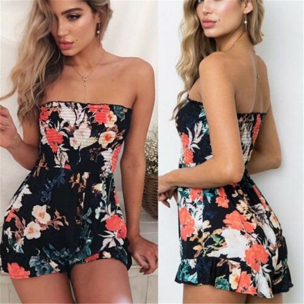 women summer beach boho playsuits clubwear bodycon ruffles strapless playsuit romper, Black;white
women summer beach boho playsuits clubwear bodycon ruffles strapless playsuit romper, Black;white