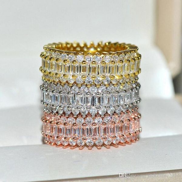 victoria wieck luxury jewelry handmade 925 sterling silver&rose gold fill princess cut full white z cz diamond women wedding band ring, Slivery;golden
victoria wieck luxury jewelry handmade 925 sterling silver&rose gold fill princess cut full white z cz diamond women wedding band ring, Slivery;golden