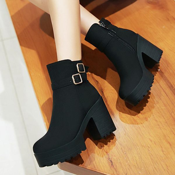 sarairis russia warm plush new plus size 34-46 chunky heels platform winter shoes woman boots female ankle boots, Black
sarairis russia warm plush new plus size 34-46 chunky heels platform winter shoes woman boots female ankle boots, Black