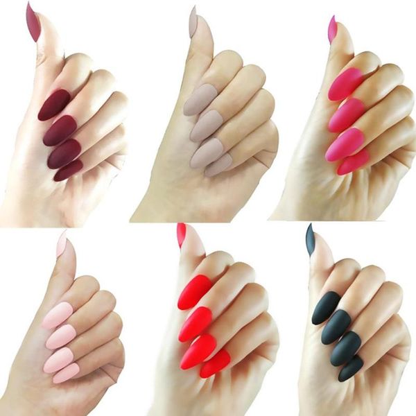24pcs/set matte fake nails fashion long pure color false nail tips patch nail extensions tools artificial art accessories, Red;gold
24pcs/set matte fake nails fashion long pure color false nail tips patch nail extensions tools artificial art accessories, Red;gold