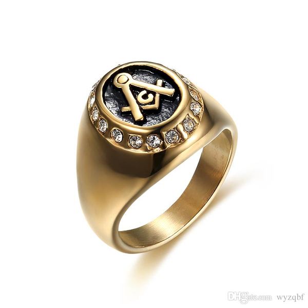 masonic ring stainless steel for men gold color pave setting clear zircon punk rock ring for male fashion jewelry, Slivery;golden
masonic ring stainless steel for men gold color pave setting clear zircon punk rock ring for male fashion jewelry, Slivery;golden