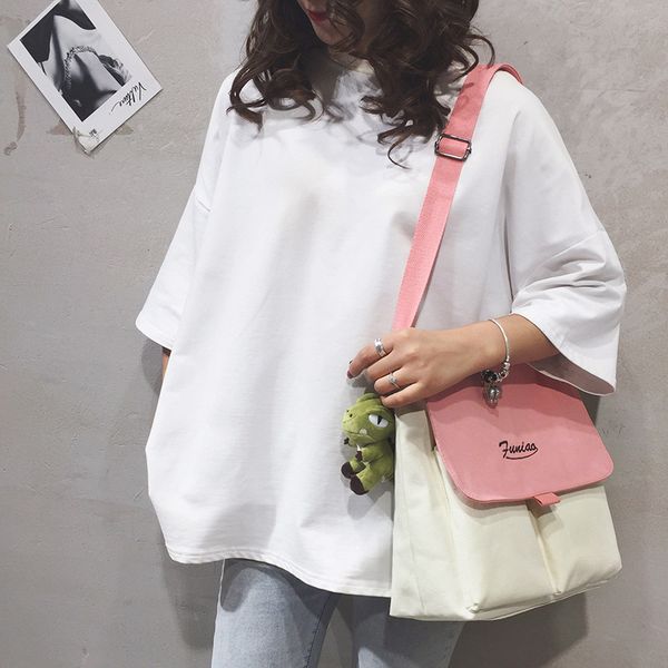 korean canvas shoulder bag messenger bag female college student class korean version of large capacity
korean canvas shoulder bag messenger bag female college student class korean version of large capacity