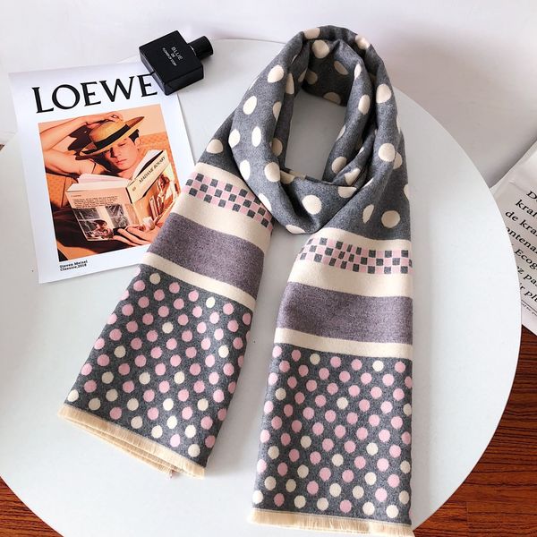 2019 lady winter faux wool polka dot scarf female faux cashmere cotton and blending scarf rings plaid design shawl neck size 180 x 75 cm, Blue;gray
2019 lady winter faux wool polka dot scarf female faux cashmere cotton and blending scarf rings plaid design shawl neck size 180 x 75 cm, Blue;gray