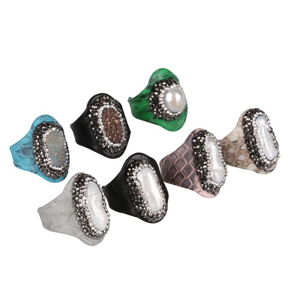 kejialai natural freshwater pearl crystal charm pave rhinestone in real snake python leather open rings cuff adjustable unisex, Golden;silver
kejialai natural freshwater pearl crystal charm pave rhinestone in real snake python leather open rings cuff adjustable unisex, Golden;silver