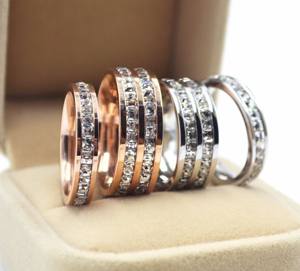 titanium steel full double row diamond zircon ring , noble and delicate for women, and high quality, Golden;silver
titanium steel full double row diamond zircon ring , noble and delicate for women, and high quality, Golden;silver