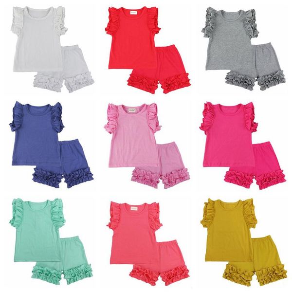 baby girls clothes summer casual two-piece set cotton sleeveless ruffle pants suits boutique solid t-shirt shorts clothing sets b6022, White
baby girls clothes summer casual two-piece set cotton sleeveless ruffle pants suits boutique solid t-shirt shorts clothing sets b6022, White