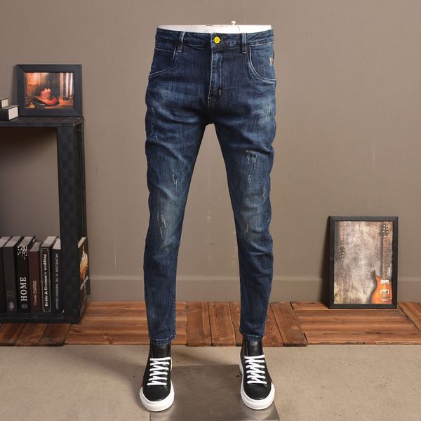 men's jeans spring blue men fashion scratched slim fit stretch denim streetwear jean
men's jeans spring blue men fashion scratched slim fit stretch denim streetwear jean