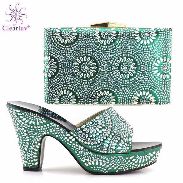 2019 new italian shoe and bag set for party in women matching shoe and bag set decorated with rhinestone green color shoes women, Black;white
2019 new italian shoe and bag set for party in women matching shoe and bag set decorated with rhinestone green color shoes women, Black;white
