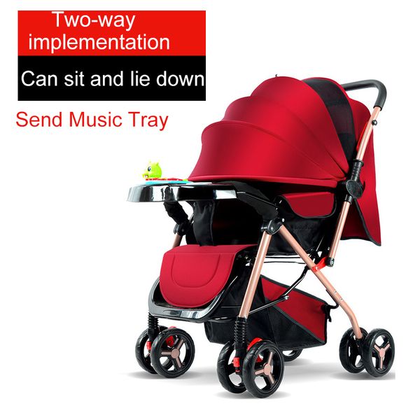 lightweight high landscape two-way implementation baby stroller with music plate can sit and layumbrella cartbaby carriage 0-3y
lightweight high landscape two-way implementation baby stroller with music plate can sit and layumbrella cartbaby carriage 0-3y
