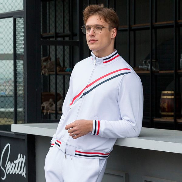 fashion 2020 tb brand sweatershirts men jacket striped white clothing stand collar baseball uniform casual sportswear coat, Black
fashion 2020 tb brand sweatershirts men jacket striped white clothing stand collar baseball uniform casual sportswear coat, Black