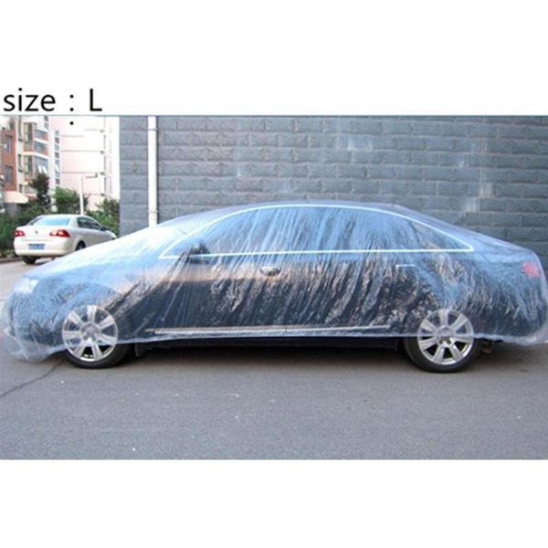 3 size ldpe film outdoor clear disposable full car cover rain/dust resistant garage universal protector cover
3 size ldpe film outdoor clear disposable full car cover rain/dust resistant garage universal protector cover