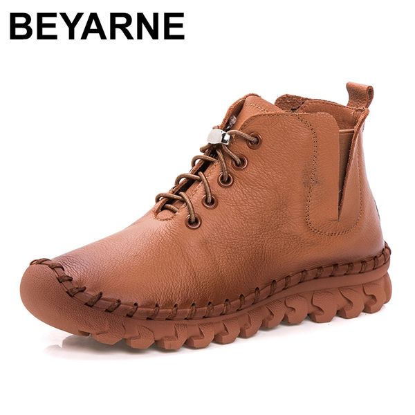beyarne autumn winter women boots 2018 new platform shoes woman lace-up ankle boots fashion casual genuine leather women shoes, Black
beyarne autumn winter women boots 2018 new platform shoes woman lace-up ankle boots fashion casual genuine leather women shoes, Black