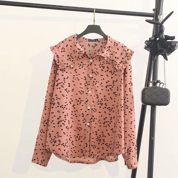 2019 plus size women blouses spring clothing casual fashion loose long sleeve chiffon shirts s65-9004, White
2019 plus size women blouses spring clothing casual fashion loose long sleeve chiffon shirts s65-9004, White