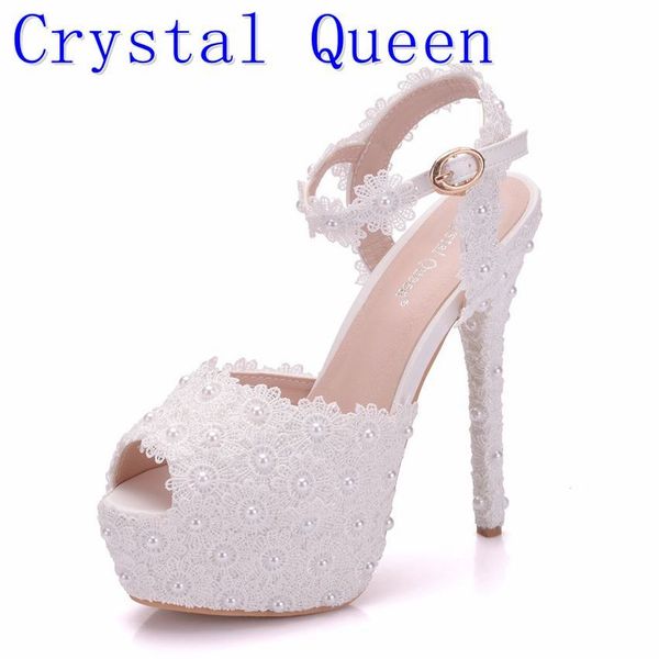 crystal queen white lace flower wedding shoes slip on round toe bridal sandals high heel women pumps shallow round toe, Black
crystal queen white lace flower wedding shoes slip on round toe bridal sandals high heel women pumps shallow round toe, Black
