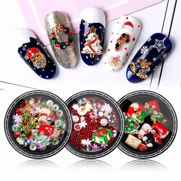 one box christmas nail art alloy metal rivet studs rhinestone xmas tree snowman santa claus mixed designs 3d decors, Silver;gold
one box christmas nail art alloy metal rivet studs rhinestone xmas tree snowman santa claus mixed designs 3d decors, Silver;gold