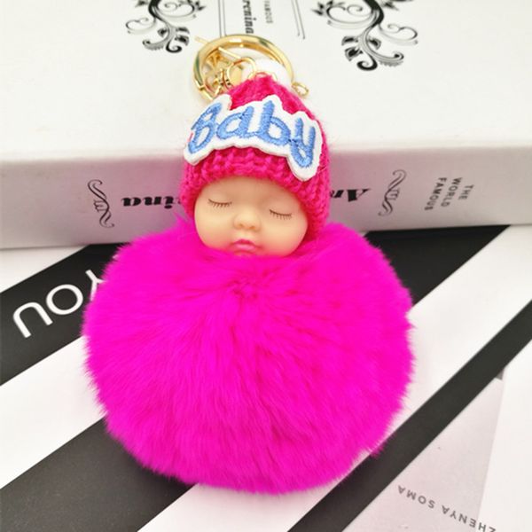 cute sleeping baby doll keychain rabbit fur ball carabiner key chain keyring women kids key holder bag pendant 13 colors dhl, Red;brown
cute sleeping baby doll keychain rabbit fur ball carabiner key chain keyring women kids key holder bag pendant 13 colors dhl, Red;brown