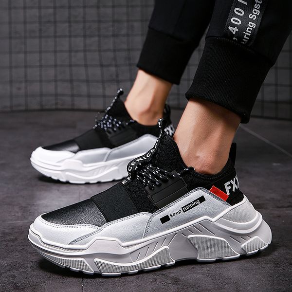 fashion outdoor mens casual 2020 shoes men sneakers breathable fashion lace-up sneakers for men tenis big size 39-46, Black 
fashion outdoor mens casual 2020 shoes men sneakers breathable fashion lace-up sneakers for men tenis big size 39-46, Black