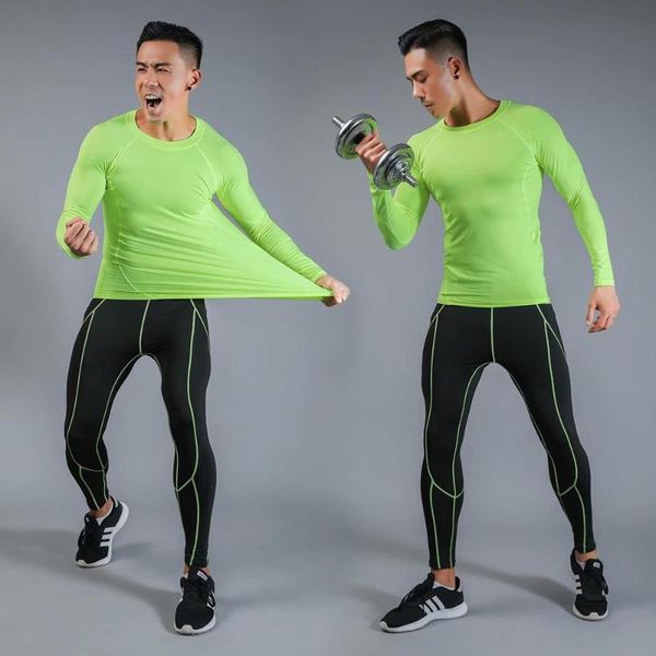 gym clothing quick dry compression suits men sport running runners sports training fitness workout set, White;black
gym clothing quick dry compression suits men sport running runners sports training fitness workout set, White;black