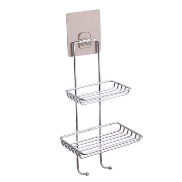 adhesive stainless steel soap holder wall-mounted double layers storage rack for bathroom kitchen oct998
adhesive stainless steel soap holder wall-mounted double layers storage rack for bathroom kitchen oct998