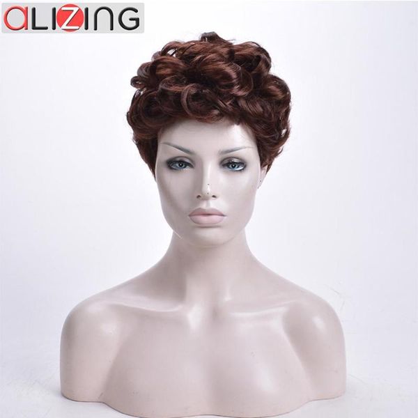synthetic wigs alizing wavy short brown high temperature hair for american african women layer daily costume cosplay, Black
synthetic wigs alizing wavy short brown high temperature hair for american african women layer daily costume cosplay, Black