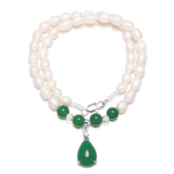 natural pearl pendant rice-shaped add green water drop color jaded pendant jewelry round necklace gift for woman's 6-7mm, Golden;silver
natural pearl pendant rice-shaped add green water drop color jaded pendant jewelry round necklace gift for woman's 6-7mm, Golden;silver