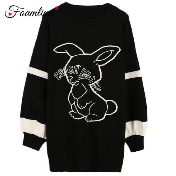 foamlina 2019 women's long sweater new autumn round neck long-sleeved color block embroidery casual knitted sweater top, White;black
foamlina 2019 women's long sweater new autumn round neck long-sleeved color block embroidery casual knitted sweater top, White;black