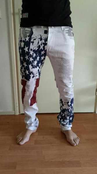 2019 new american flag painted jeans brand jeans men straight men's casual pants men's denim trousers micro-bomb, Blue
2019 new american flag painted jeans brand jeans men straight men's casual pants men's denim trousers micro-bomb, Blue
