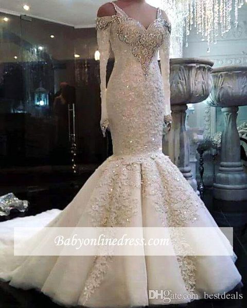 dubai arabic 2019 luxury mermaid wedding dresses spaghetti lace applique court train wedding dress bridal gowns vestidos de novia, White
dubai arabic 2019 luxury mermaid wedding dresses spaghetti lace applique court train wedding dress bridal gowns vestidos de novia, White