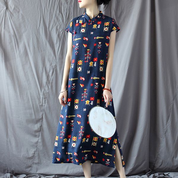 ethnic clothing johnature women patchwork shirt dress linen vintage cheongsam 2021 summer short sleeve stand loose print floral, Red
ethnic clothing johnature women patchwork shirt dress linen vintage cheongsam 2021 summer short sleeve stand loose print floral, Red