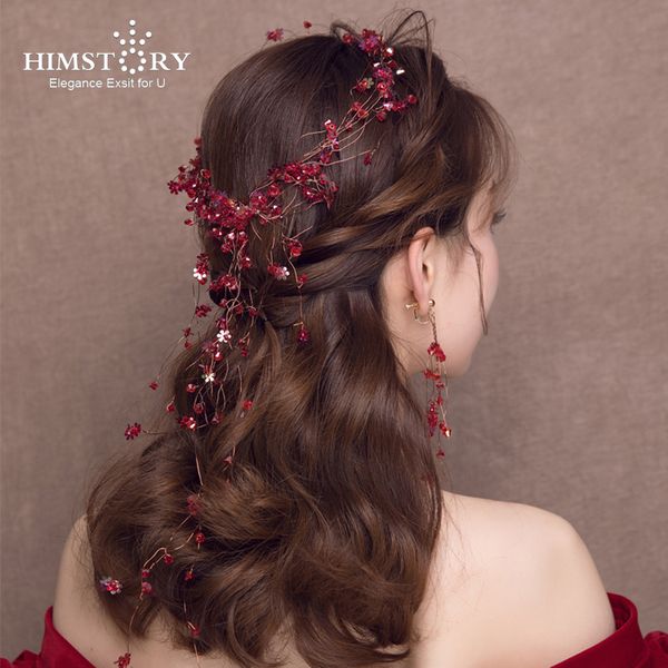 himstory fashion red flower crystal vine tiara bride head chain bridal headbands hair ornaments wedding hair accessories, White;golden
himstory fashion red flower crystal vine tiara bride head chain bridal headbands hair ornaments wedding hair accessories, White;golden