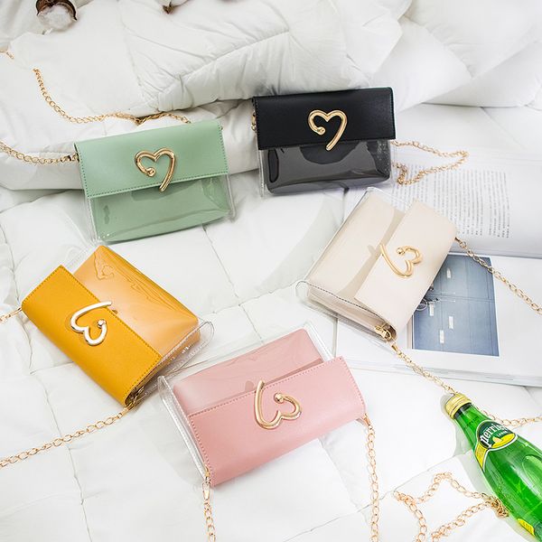 woman transparent bag combination package 2020 new jelly chain bag fashion heart-shaped single shoulder messenger purse
woman transparent bag combination package 2020 new jelly chain bag fashion heart-shaped single shoulder messenger purse