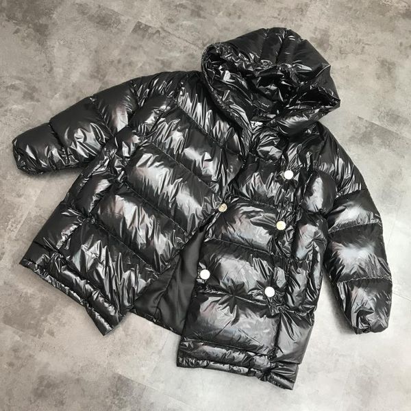 2018 winter parka hooded new fashion bright double-breasted warm loose wild hooded cotton women coat, Black
2018 winter parka hooded new fashion bright double-breasted warm loose wild hooded cotton women coat, Black
